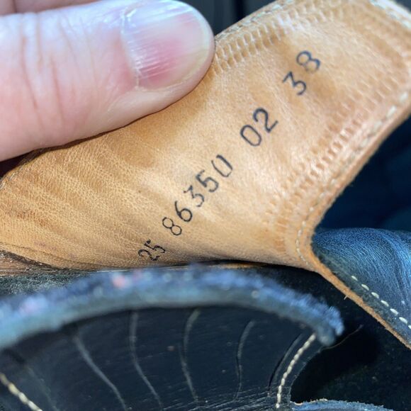 Think! 38/7.5 Mizzi Black Leather Artsy Comfort Slide Sandals Lagenlook - Picture 7 of 7